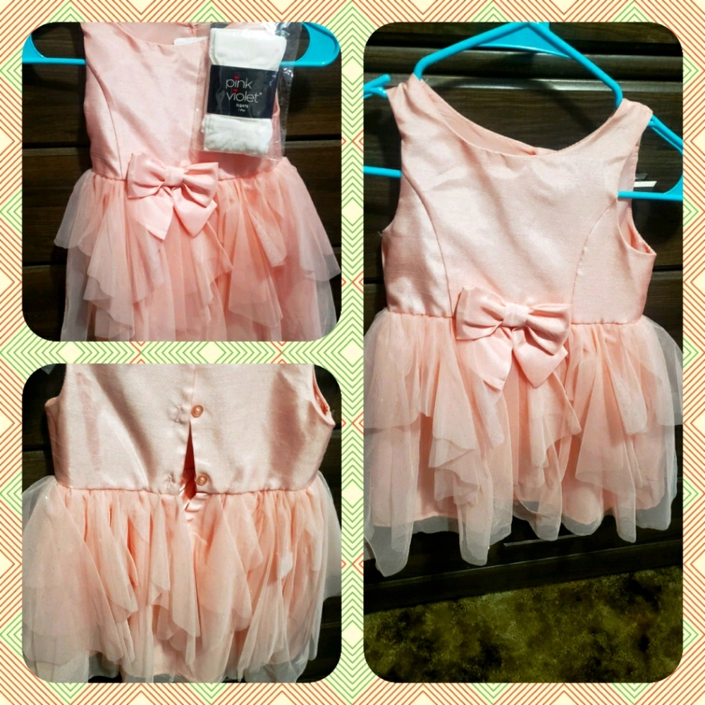 Brand  new  pink  girls with tights include